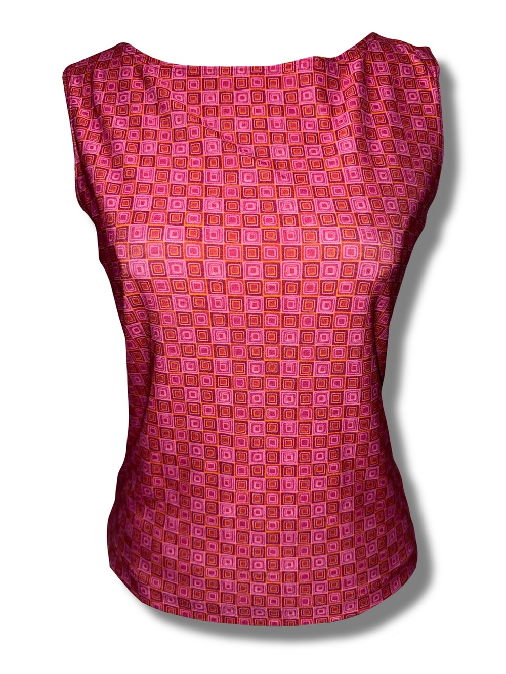 Vtg Y2K Geometric Print Tank Top
